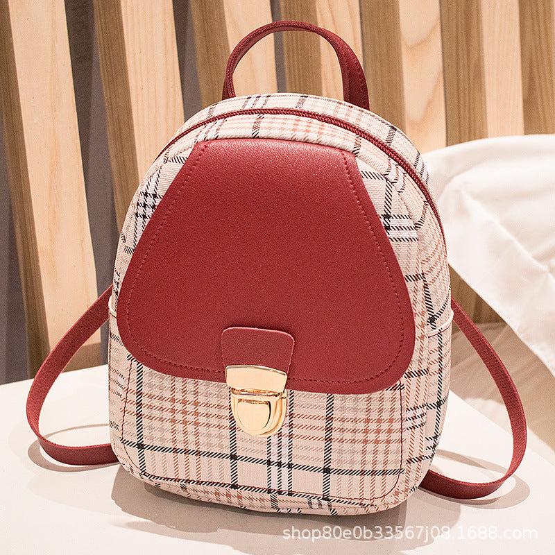Colorblock Mini Backpack Women's Faux Leather Daily Work Backpack