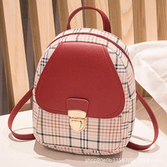 Colorblock Mini Backpack Women's Faux Leather Daily Work Backpack