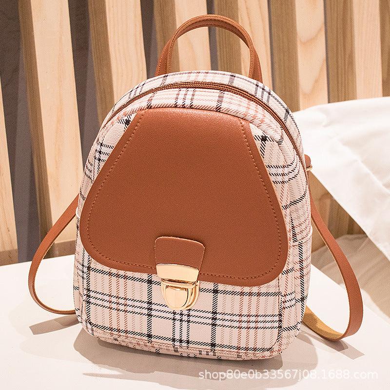 Colorblock Mini Backpack Women's Faux Leather Daily Work Backpack