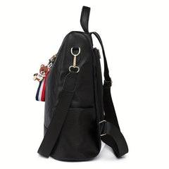 Rhombus Embossed Backpack Purse Anti-theft School Bag