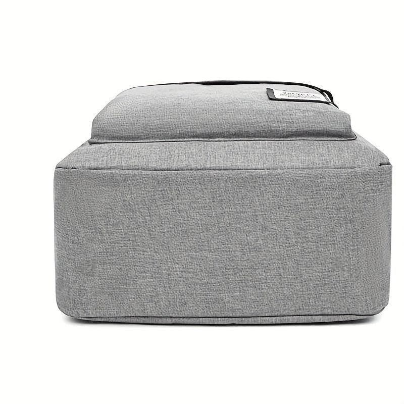 Casual Business Laptop Backpack Solid Canvas Schoolbag Daypack
