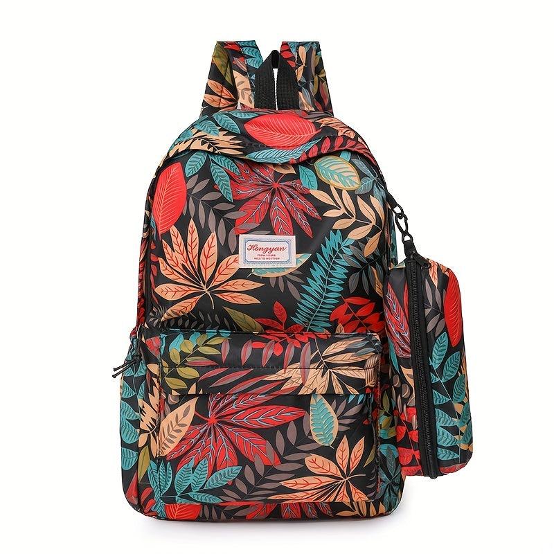Cartoon Print Backpack School Daypack Large Capacity Travel Knapsack