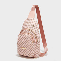 Leopard Pattern Sling Bag PU Leather Crossbody Bag