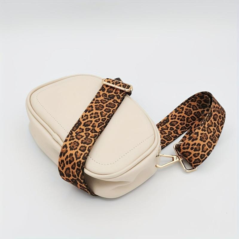 Leopard Pattern Bag Strap Wide Shoulder Replacement Adjustable Travel