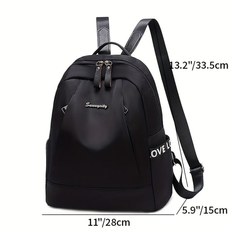 Minimalist Solid Backpack All Match Storage Bag Women's Rucksack