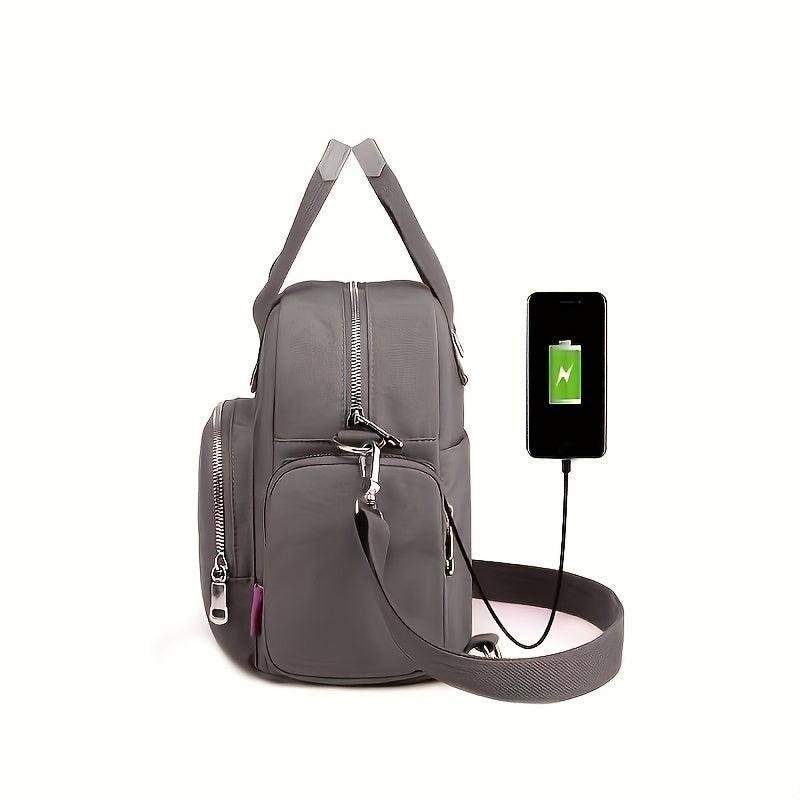 Top Handle Backpack Purse Crossbody Bag Mommy Bag For Traveling