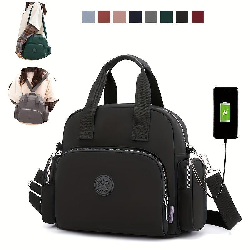 Top Handle Backpack Purse Crossbody Bag Mommy Bag For Traveling
