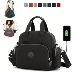 Top Handle Backpack Purse Crossbody Bag Mommy Bag For Traveling