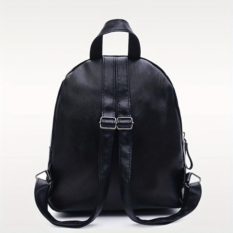 Minimalist Solid Backpack Zipper Storage Bag For School