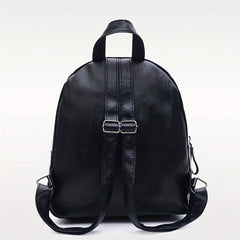 Minimalist Solid Backpack Zipper Storage Bag For School