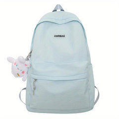 Heart Jacquard Backpack For Women Solid Rucksack Casual Travel Schoolbag
