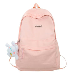 Heart Jacquard Backpack For Women Solid Rucksack Casual Travel Schoolbag
