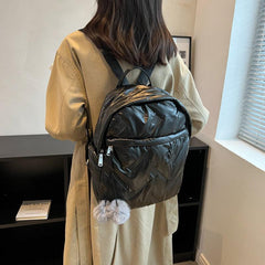 Women's Down Backpack Large Capacity for School Shopping Traveling