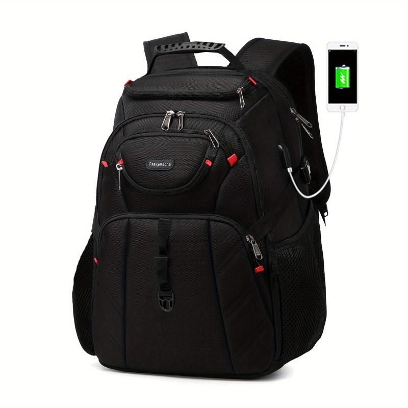 Large Capacity Travel Backpack Waterproof Laptop Daypack with USB Charging Port