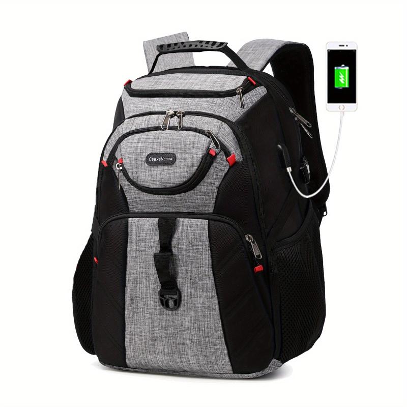 Large Capacity Travel Backpack Waterproof Laptop Daypack with USB Charging Port