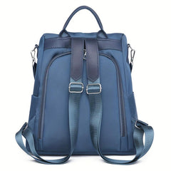 Women's Embroidered Backpack Zipper Rucksack