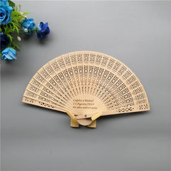 Antique Hollow Wooden Folding Fan Retro Daily Fan