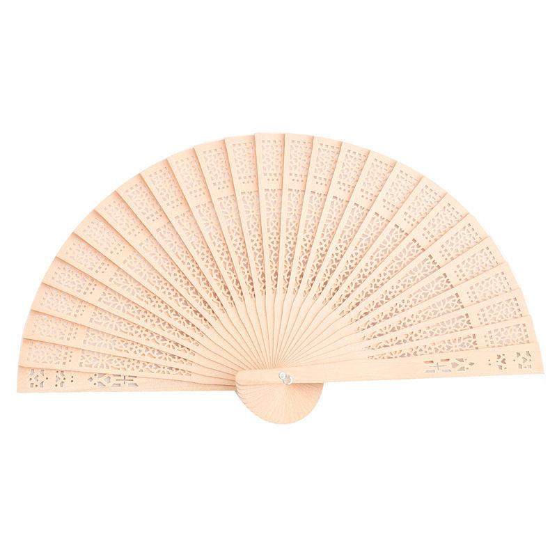 Antique Hollow Wooden Folding Fan Retro Daily Fan