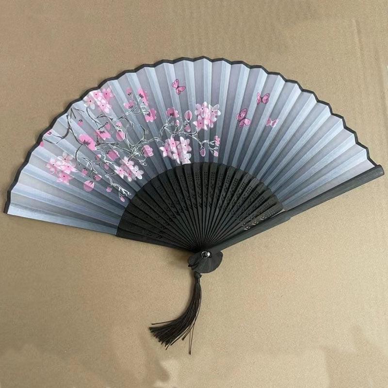 Chinese Fan Hand Fan Foldable Silk Bamboo Fan Wedding Prom Decor