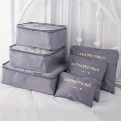 6 Pcs Travel Storage Bag Sets Portable Luggage Bags Organizer
