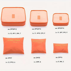 6 Pcs Travel Storage Bag Sets Portable Luggage Bags Organizer