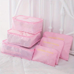 6 Pcs Travel Storage Bag Sets Portable Luggage Bags Organizer