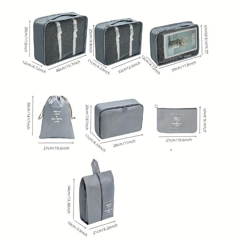7pcs Travel Luggage Organizer Storage Bag Set