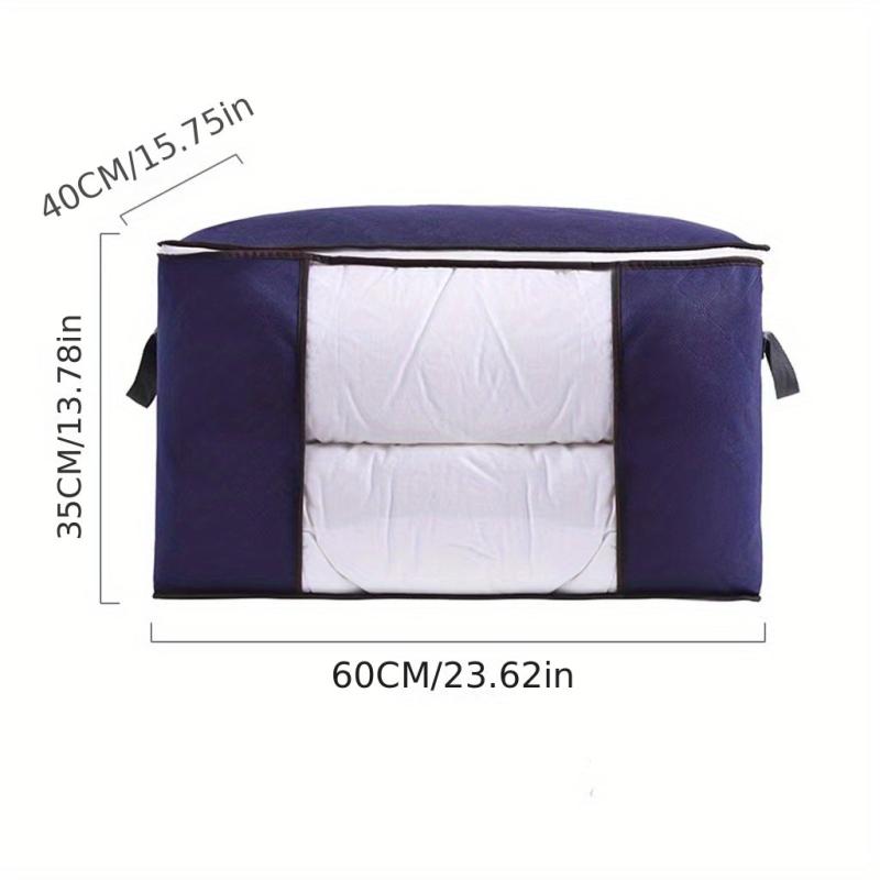 Large Clothes Storage Bag Organizer with Handle & Clear Window