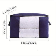 Large Clothes Storage Bag Organizer with Handle & Clear Window