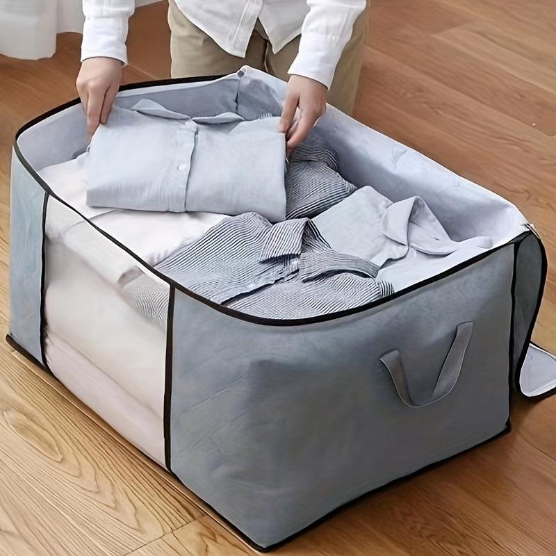 Large Clothes Storage Bag Organizer with Handle & Clear Window