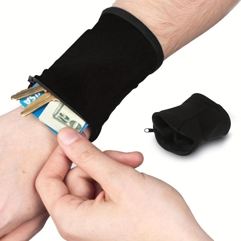 Mini Wrist Wallet Pouch Band Fitness Sports Zipper Wristband