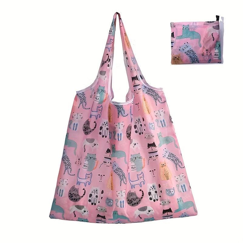 Large Cartoon Foldable Portable Shopping Bag Large Capacity