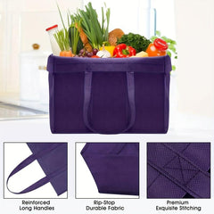 Eco-friendly Reusable Large Foldable Tote Bag - 50 LBS Capacity