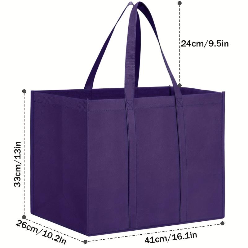 Eco-friendly Reusable Large Foldable Tote Bag - 50 LBS Capacity