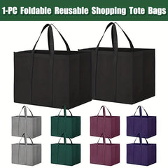 Eco-friendly Reusable Large Foldable Tote Bag - 50 LBS Capacity