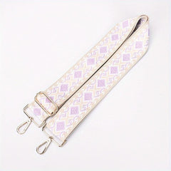 Geometric Pattern Wide Shoulder Strap for Bags and Guitars