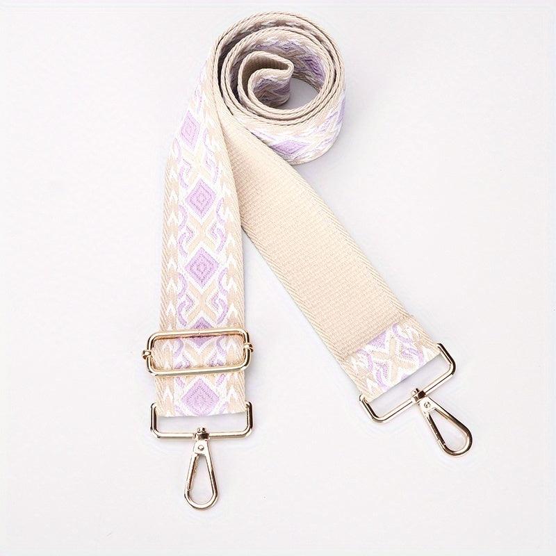 Geometric Pattern Wide Shoulder Strap for Bags and Guitars