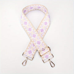 Geometric Pattern Wide Shoulder Strap for Bags and Guitars