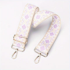 Geometric Pattern Wide Shoulder Strap for Bags and Guitars