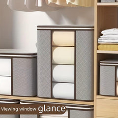 Large Clothing Storage Bag Organizer with Clear Window