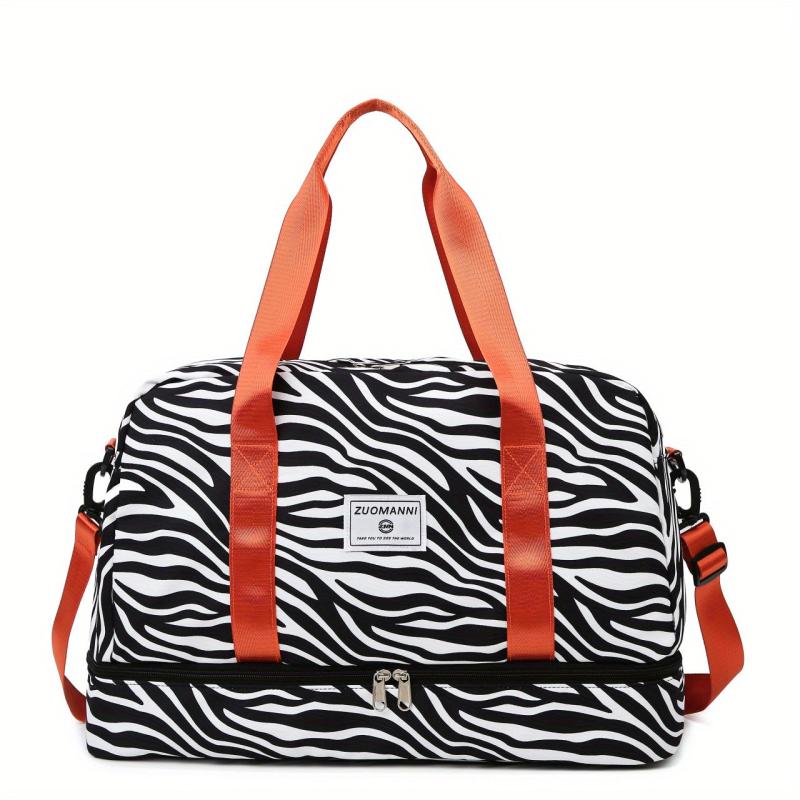Animal Pattern Shoulder Bag Zipper Duffle Bag for Travel