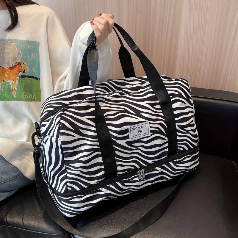 Animal Pattern Shoulder Bag Zipper Duffle Bag for Travel