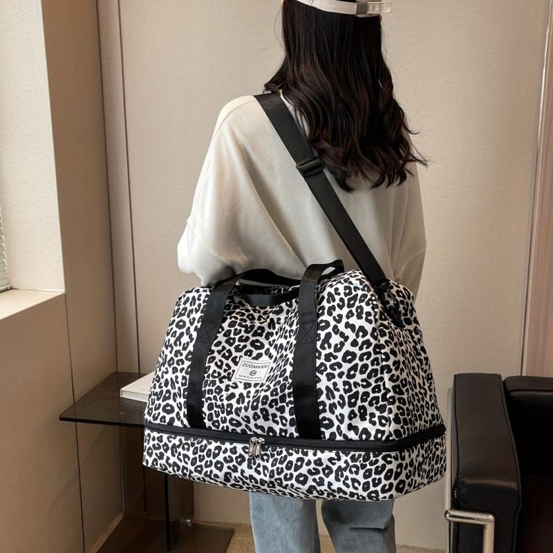 Animal Pattern Shoulder Bag Zipper Duffle Bag for Travel