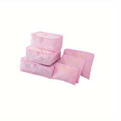 6pcs Travel Storage Bag Set Clothing & Lingerie Laundry Organizer