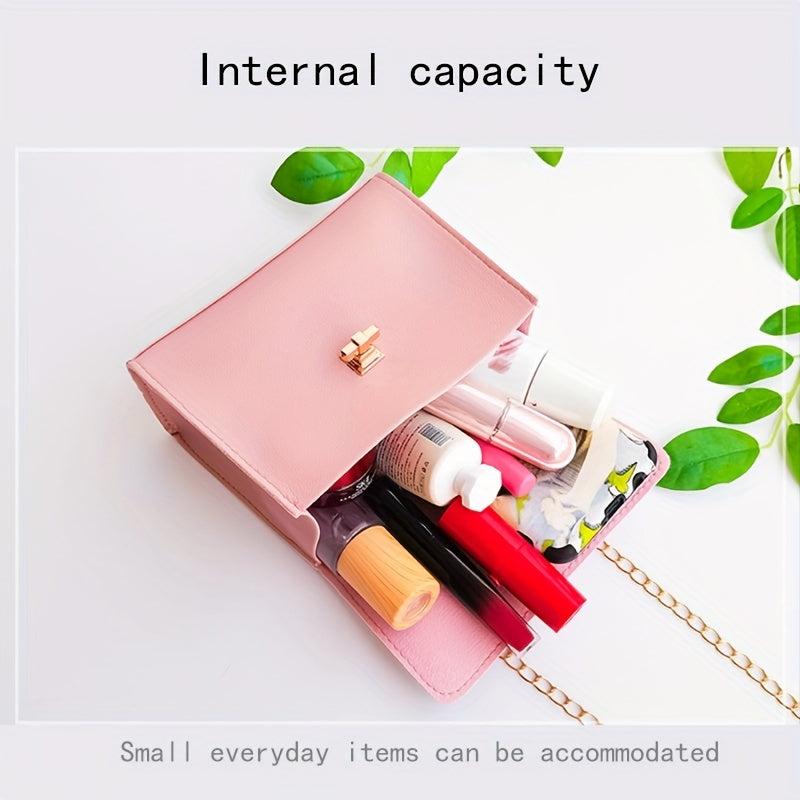 Mini Solid Silk Scarf Crossbody Bag Women's Versatile Purse & Pouch