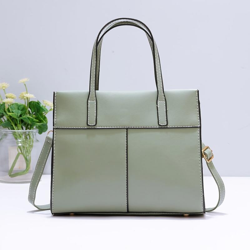 Colorblock Square Satchel Bag Letter Graphic Handbag