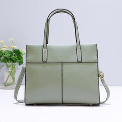Colorblock Square Satchel Bag Letter Graphic Handbag