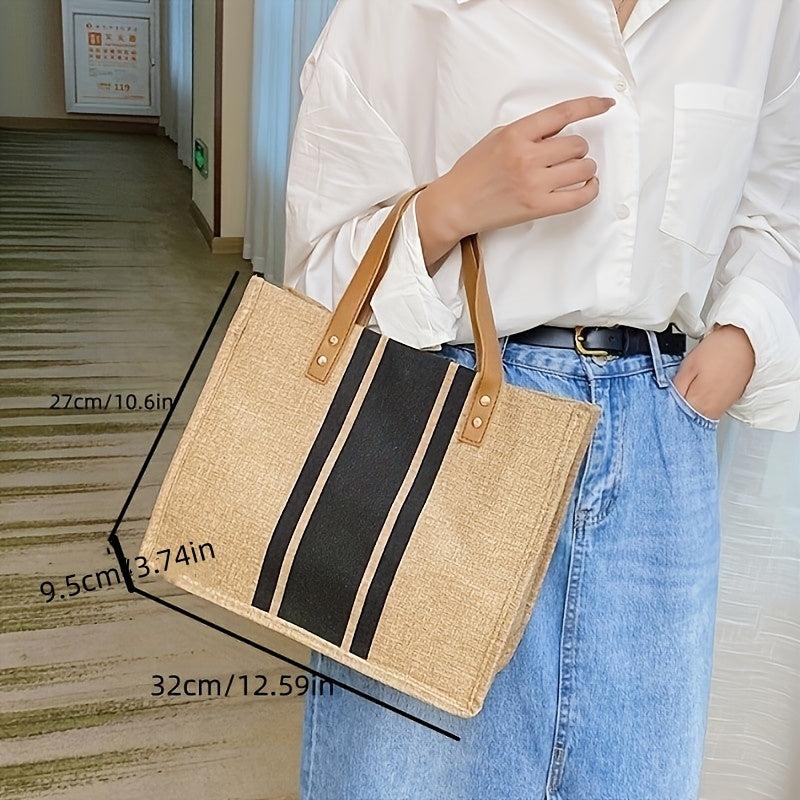 Large Capacity Canvas Tote Bag Lightweight Shoulder Bag