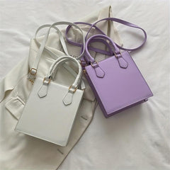 Stylish PU Leather Tote Bag Top Handle Crossbody Purse