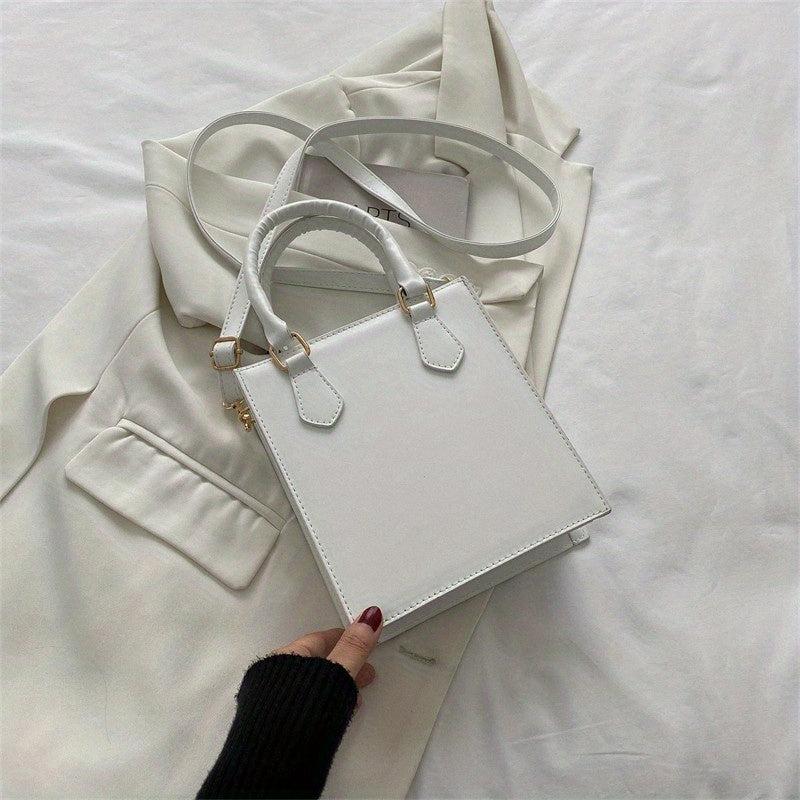 Stylish PU Leather Tote Bag Top Handle Crossbody Purse